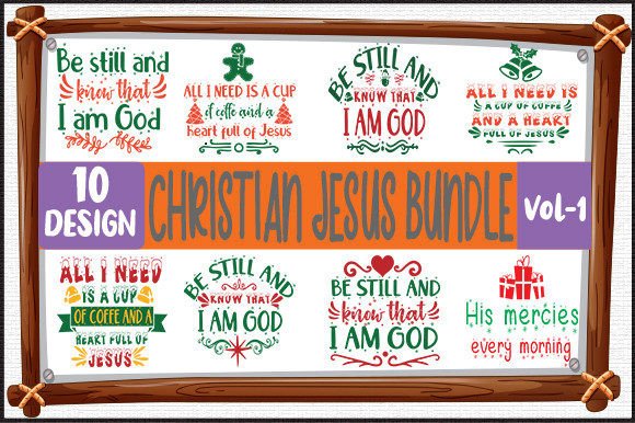 10 Christian Jesus Bundle: Graphics & Crafts for Editorial Design