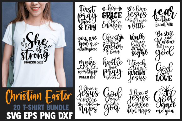Christian Easter Svg Bundle Vol.03: Graphics & Crafts