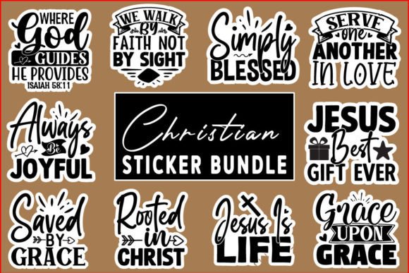 Christian Stickers Bundle 15 Design: Graphics & Crafts Review