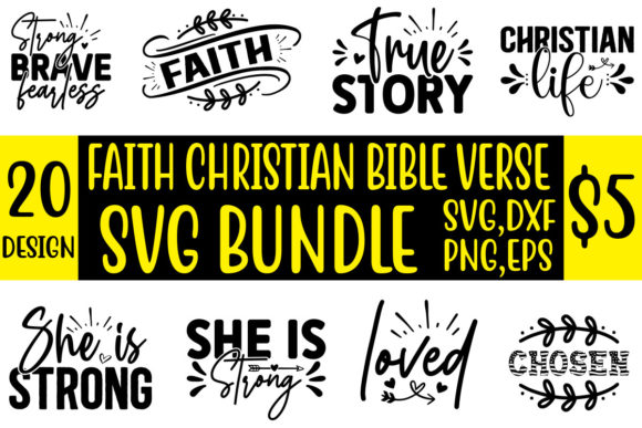 Faith Christian SVG Bundle for Crafting & Bundles