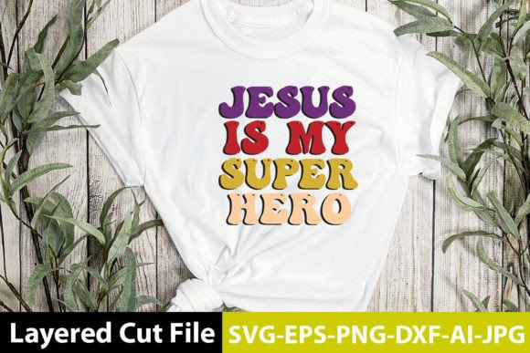 Jesus is My Superhero Retro Design