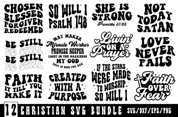 Retro Christian Bundle SVG: Graphics & Crafts for Branding