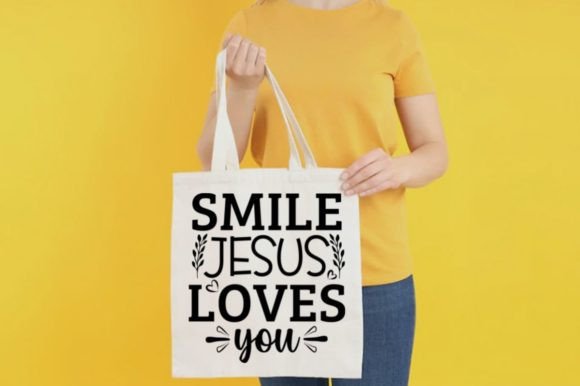 Smile JESUS Loves You Bible Quote SVG for Print Templates